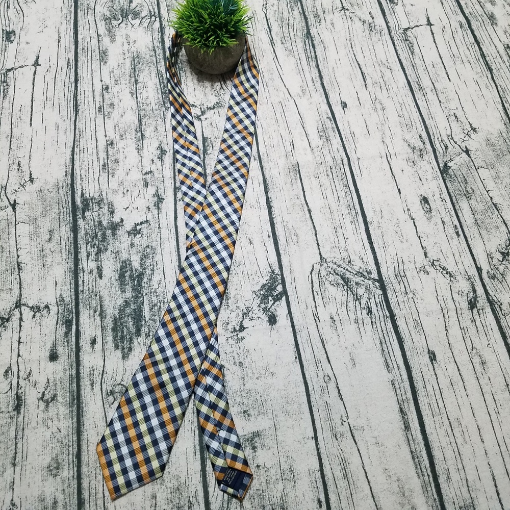 Polo Mens Neck Tie, 59", Blue, Yellow, Orange